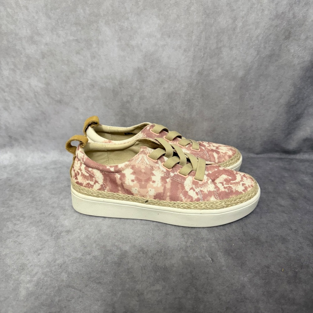Spenco Malibu Espadrille Sneakers Womens Size 5 Pink Tie Dye Orthotic Boho